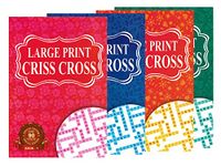 WF Graham Large Print A5 Criss Cross Puzzle Books for Adults and Teens - Pack of 4 Crossword Activity Book Set with over 90 Puzzles Each
