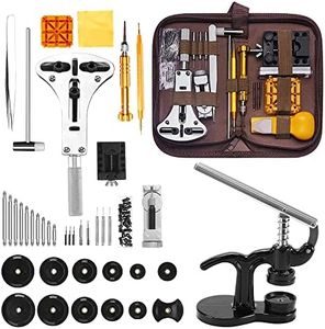 【Combination Version】DABOBOTOOL Watch Repair Tool Kit + Watch Press Set, Professional Spring Bar Tool Set, Watch Battery Replacement Tool Kits, Watch Band Link Pin Tool Set with Carrying Case