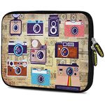 Amzer 7.0-7.75" Designer Neoprene Sleeve Case for iPad/Tablet/e-Reader and Notebooks, Retro Cameras (AMZ5214077)