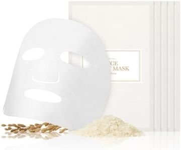 I'm From Rice Sheet Mask Pack of 5, 60% Korean Rice Face Mask, Creamy Hydration for Dry, Combination Skin, Moist, Milky Essence, Biodegradable, Vegan, Hypoallergenic, 20ml