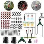 BORUIT 30M DIY Auto Drip Irrigation Kit,100FT Irrigation Pipe, Irrigation Sprinklers,Perfect Drip Watering System Garden Plant Watering Devices for Flower Bed, Patio, Garden Greenhouse Plants