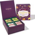 VAHDAM, Assorted Tea Gift Sets (25 Flavors, 25 Tea Bags) Gluten Free, Non GMO | Long Leaf Pyramid Tea Bags Variety Pack | Gifts for Women & Men