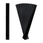 AIEX 10 Pack Plastic Ruler, 30cm 12inch Straight Ruler Plastic Ruler Kit Measuring Tool for Student School Office (Black)