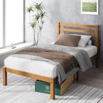 Zinus Twin Bed Frame - Leah Bamboo Platform Bed Frame with Headboard - Wood Slat Support, Easy Assembly, No Box Spring Needed, Underbed Storage Space, 5 Year Warranty, Twin Size