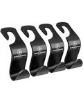 APPUCOCO Car Seat Headrest Storage Hooks/Hanger Universal Durable Organiser Space Saver for Handbag (Black, Pack of 4)