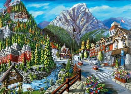 Ravensburger Welcome to Banff 1000 Piece Jigsaw Puzzle for Adults - 12000494 - Handcrafted Tooling, Made in Germany, Every Piece Fits Together Perfectly