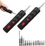 12 in 1 Cordless Electric Screwdriver, Screwdriver Set with USB-C Rechargeable, Dual-Mode Handheld Screwdriver for Furniture Assembly, Electronics Repair and DIY Projects (2)