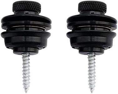 Musiclily Metal Big Strap Locks for Guitar or Bass,Black(2 Pieces)