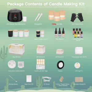 ZEROMX Candle Making Kit – 1200g Wax, Complete DIY Set
