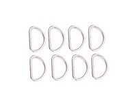 M Fabrics DIY Handmade Un-Welded Antique Silver Metal D Rings Connect Buckle for Leather Bags Garment Clothes Needlework Luggage, Purse Pack of 10 Pieces/Size - (Silver, 25mm)