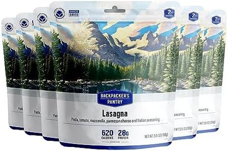 Backpacker's Pantry Lasagna - Freeze Dried Backpacking & Camping Food - Emergency Food - 28 Grams of Protein, Vegetarian - 6 Count