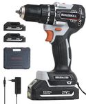 BUILDSKILL 21V Li-Ion Brushless Impact Cordless Drill Machine,10MM, Variable Speed, LED Light, 2X1.5 Ah Batteries, Fast Charger, Storage Case (6 Months Warranty including Battery and Charger)