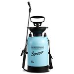 CLICIC Lawn and Garden Portable Sprayer 1.3 Gallon (5L) - Pump Pressure Sprayer includes Shoulder Strap