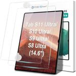 [2 Pack]Tempered Glass for Samsung Galaxy Tab S8 Ultra Screen Protector,[Bubble-Free][Anti-Scratch][Case-Friendly]