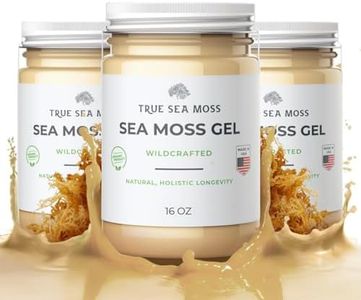 TrueSeaMoss Wildcrafted Irish Sea Moss Gel - Made with Dried Seaweed - Seamoss, Vegan-Friendly, Antioxidant Supports & Digestion - Made in USA (Original, Pack of 3)