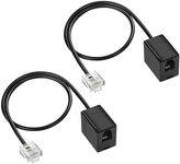 MEIRIYFA RJ11 Phone Jack to RJ45 Ethernet Converter Cable RJ45 8P4C Male to RJ11 6P4C Female Telephone Adapter Wire Cord for Landline Telephone Service (2 Pack)