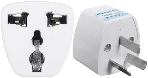 LZLRUN 2Pcs Universal Power Adapter Travel Adaptor 3 pin AU Converter US/UK/EU to AU Plug Charger for Australia New Zealand