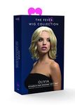 Smiffys Fever Olivia Wig, Dark Blonde Soft Wave Bob, 13inch/ 33cm, Fever Wigs Fancy Dress, Fever Dress Up Wigs