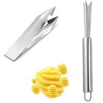 2 PCS Pineapple Cutter, Efficient Pineapple Eye Remover and Scoop Tool for Kitchen, Outdoor Cooking and Travel, Complete Pineapple Cutting Solution