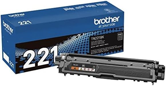 Brother Genuine Standard Yield Toner Cartridge, TN221BK, Replacement Black Toner, Page Yield Upto 2,500 Pages, Amazon Dash Replenishment Cartridge, TN221