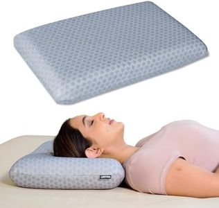 CareFoam Orthopedic Memory Foam Pillow for Comfortable Sleep, Neck & Shoulder Pain Relief with Removable Zipper Grey Jacquard Cover 20 x 13 x 4 Inch Pack of 2