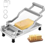 VEVOR Cheese Cutter with Wire, 0.39" & 0.78" Cheeser Butter Cutting Blade, Detachable Cheese Slicer Wire, Aluminum Alloy Commercial Cheese Slicer with 316 Stainless Steel Knife Wire, Kitchen Cooking