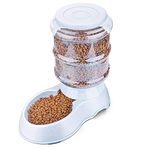 Envop Pet Feeder Food Dispenser Station - Replenish Pet Food for Dog Cat Animal Automatic Gravity Dry Food Storage Bottle Bowl Dish Stand (Multicolor)