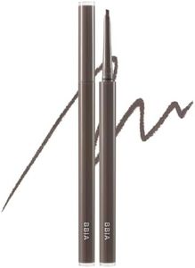 BBIA Last Auto Gel Eyeliner SLIM 5 Colors – Ultra-Fine Waterproof Mechanical Gel Eye Liner Pencil Smudge-Proof Easy Drawing Smooth Gliding Texture Vegan Korean Eye Makeup (S3 MUTE BROWN S)