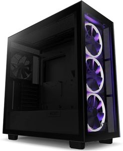 NZXT H7 Elite - CM-H71EB-01 - ATX Mid Tower PC Gaming Case - Front I/O USB Type-C Port - Quick-Release Tempered Glass Side Panel - Black