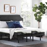 Lucid L300 Adjustable Bed Base with Lucid 10 inch Latex Hybrid Mattress - Split King