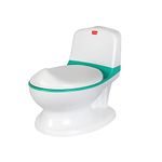 LuvLap Comfy Western Style Realistic Baby Potty Training Seat with Lid Potty seat, Potty Pot for 1 + Year Child, Potty Trainer with Detachable Potty Bowl, Suitable for Boys & Girls (Green)