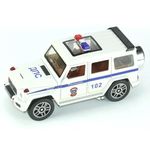 COCOBLINC 1 18 Mercedes-Benz Brabus 800 Russian Police Model Car Sports Car Alloy Metal Car Diecast Metal Pullback Toy Car with Openable Doors & Light Music Toys for Kids (White)