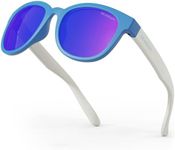 DEAFRAIN Boys Sunglasses for Kids Polarized Girls Child Youth Teen Junior Glasses For Baseball Cycling Running