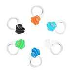 Gunwon 6Pcs Swimming Nose Clip,Silicone Swimming Nose Pegs,Soft Silicone Swimming Nose Clips,Reusable Waterproof Training Swim Nose Protector Plug for Kids Adults Beginners Free Divers(6 Colors)