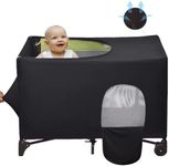 XQBAG Crib Tent Cover Stretchy Blac