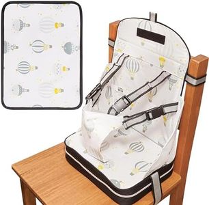 Polar Gear Portable Booster Seat with Matching Place Mat – Baby Chair with Integrated Pocket – for Toddlers Aged 1–3 – Lightweight, Safe and Easy-to-Clean - (Hot Air Balloon)