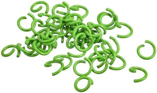 uxcell Open Jump Rings, 8mm Colorful O-Ring Connectors for DIY Crafts Jewelry Making, Carbon Steel, Green, 100Pcs