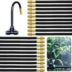 CESFONJER Irrigation Spray Nozzles, 20 Pcs 8mm Misting Nozzle, Adjustable Copper Atomizing Nozzle, Suitable for Watering irrigation system for lawn terrace garden