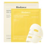 BIODANCE Radiant Vita Niacinamide Real Deep Face Mask 4 Pcs | Hydrogel Overnight Mask | Tone Correction, Texture Refining and Radiant Glow | Korean Face Mask for Glass Skin | Korean Skincare