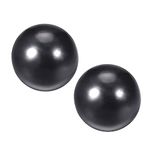 CoCud Thermoset Ball Knobs, M16 Female Thread 45mm Diameter, Plastic Metric Hand Screw Grip Black - (Applications: for Lathe Machinery Lever Handle), 2-Pieces