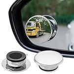 Bestgle 2 Pcs Blind Spot Mirror for Cars with Suction Cup, 360° Rotate Round Adjustable Convex Blindspot Rear View Mirror for Car SUV Trucks Traffic Safety