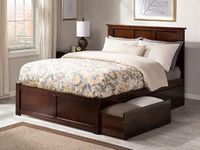 Atlantic Furniture AR8632114 Madison Platform 2 Urban Bed Drawers, Full, Walnut