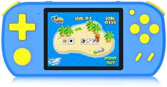 CCTU Handheld Games for Kids Preloaded 218 Retro Video Games, Portable Gaming System with 3.0" Screen Rechargeable Battery, Mini Arcade Electronic Toy Birthday Gifts for Boys Girls (Blue)