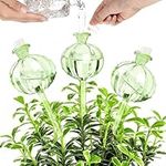 Solaroxy 3 PCS Self Plant Watering Globes Insert, Clear Glass Watering Bulbs with Removable Sealing Plug, Plant Waterer for Indoor & Outdoor Plants Flowers (5oz)