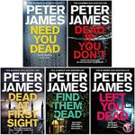 Roy Grace Series 13-17 Collection 5 Books Set By Peter James (Need You Dead, Dead If You Don't, Dead at First Sight, Find Them Dead, Left You Dead)