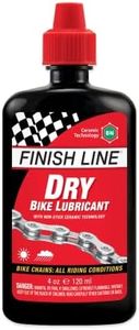 Finish Line DRY Teflon Bicycle Chain Lube, 4-Ounce Drip Squeeze Bottle