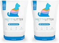 PrettyLitter Health Monitoring Cat Litter, Scented Lotus Flower, Non-Clumping Crystal Litter, 6 lbs (Pack of 2)