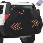 Bike Cover for Transport on Rack, 600D Oxford Bike Rack Cover Heavy Duty Bicycle Covers Outdoor Storage Waterproof Bike Covers for 2 Bikes on Rear Bike Rack for Mountain Road Electric City Bike