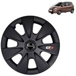 PRIGAN Wheel Cover for Maruti Zen Estilo 13 Inch Matte Black Wheel Cap (Available in 12,13,14,15 Inch) (Set of 4 Pcs) (Press Fitting) Model- GTX Matte BLACK-13