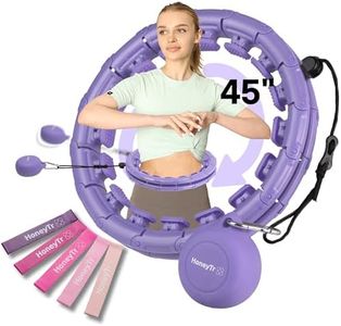 Infinity Weighted Hula Circle for Abs & HIPS - Smart Weighted Fitness Hoop for Exercise – Adjustable Smart Hoop for Waist Sizes 25–45 Inches – Home Workout Equipment by HoneyTr